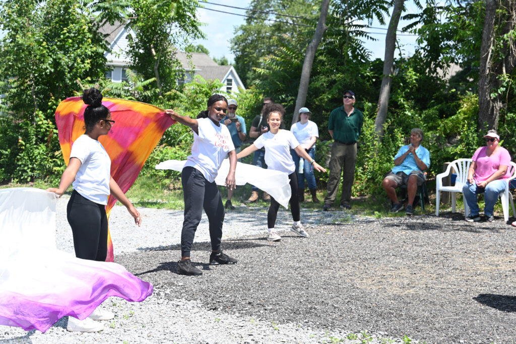 Vanessa Ayuyu, program director Lashawn Cunningham, Jaidyn Rios_ Blooming into Greatness