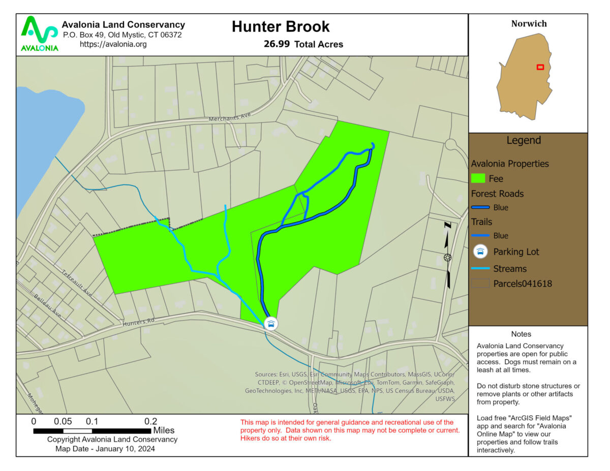 Hunter Brook map