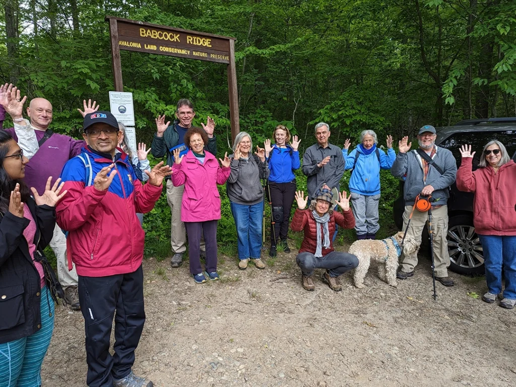 Silent Deaf applause at 2023 CT Trails Day Walk