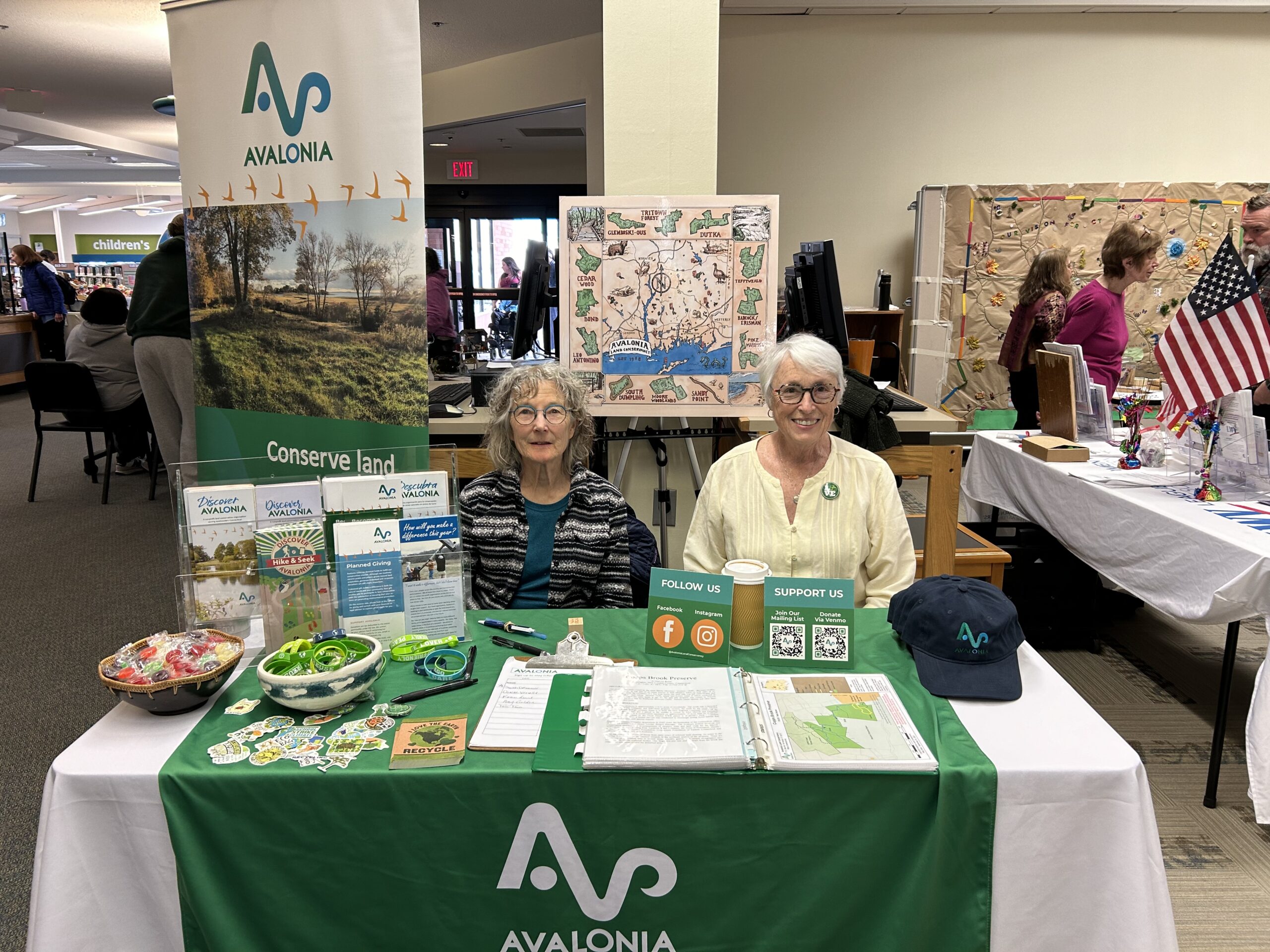 Janet Andersen And E Sorenson At Avalonia's Table At The 2026 Groton Earth Day Expo